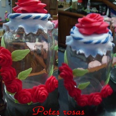 Potes rosas Vermelhas