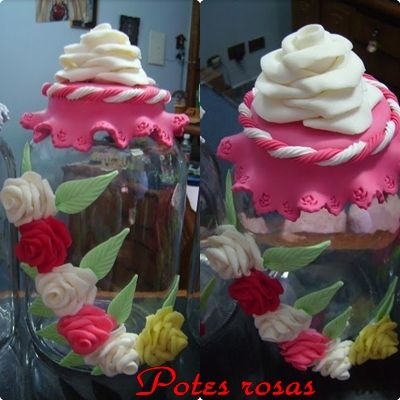 Pote Rosas coloridas capacidade 3 lts